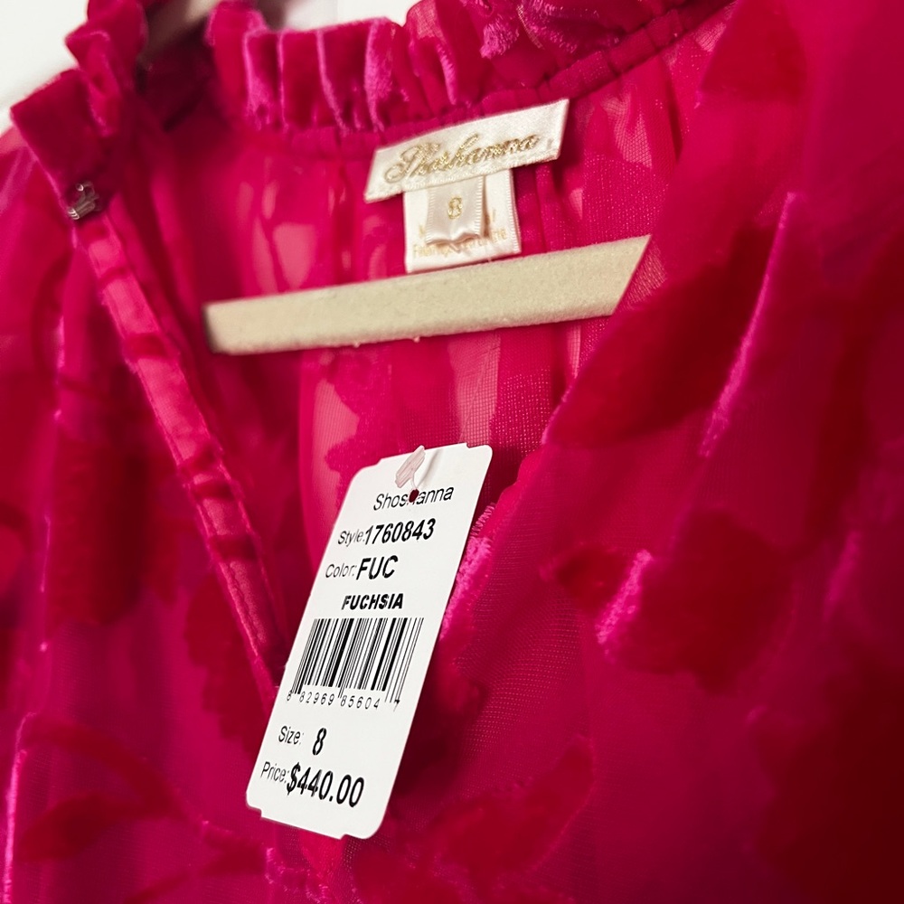 Shoshanna Arlene Tiered Velvet Burnout Mini Dress - Picture 12 of 12